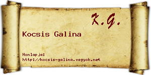 Kocsis Galina névjegykártya